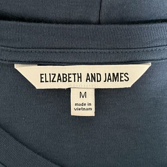 ELIZABETH AND JAMES Welles blue Faux-Wrap Belted T-Shirt carefree Maxi Dress - Picture 2 of 7